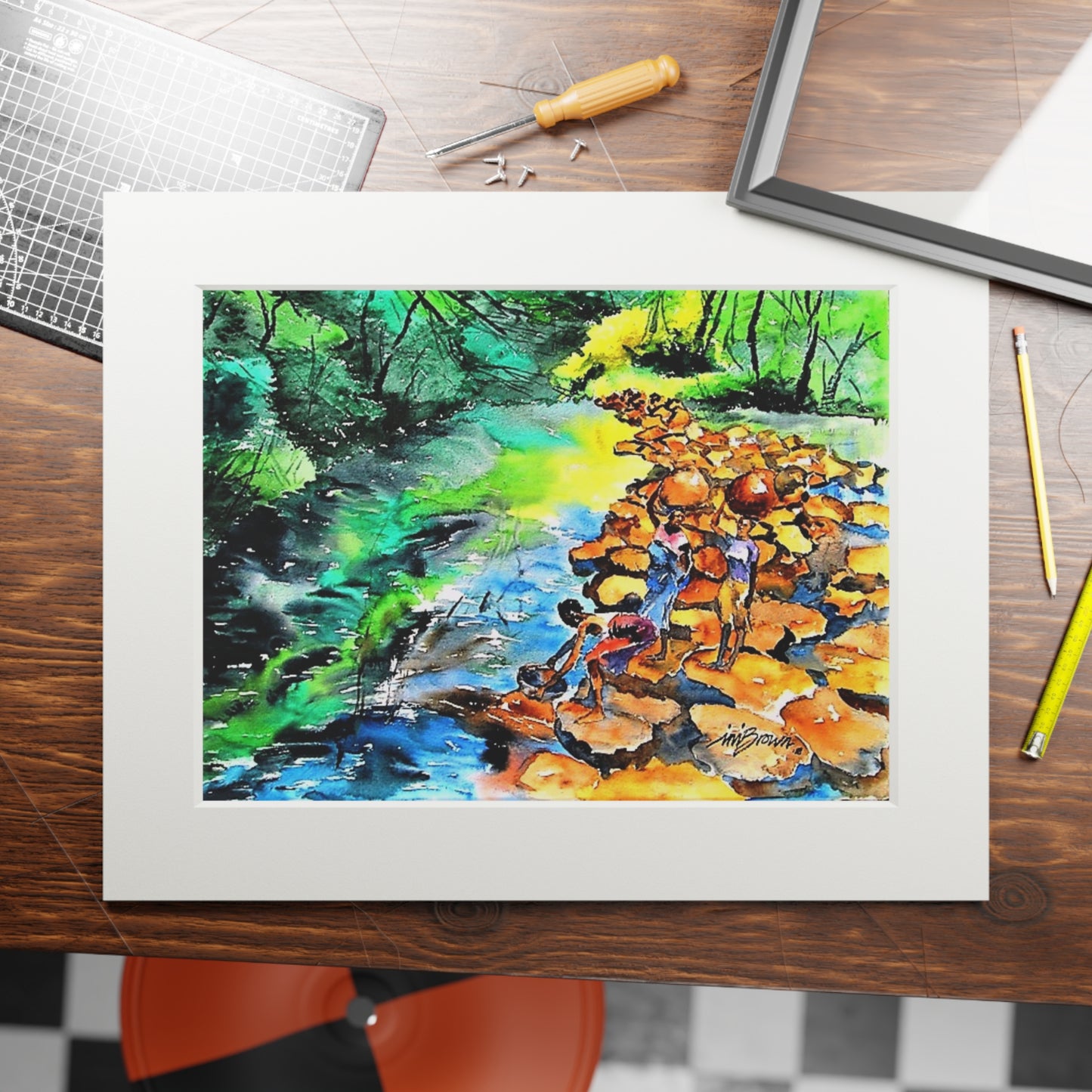 Women at the Stream print