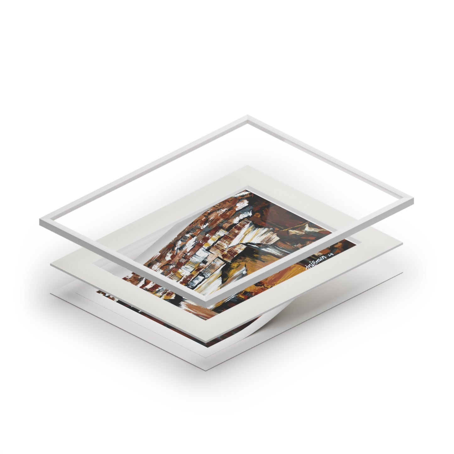 Rusty Brown Roofs print