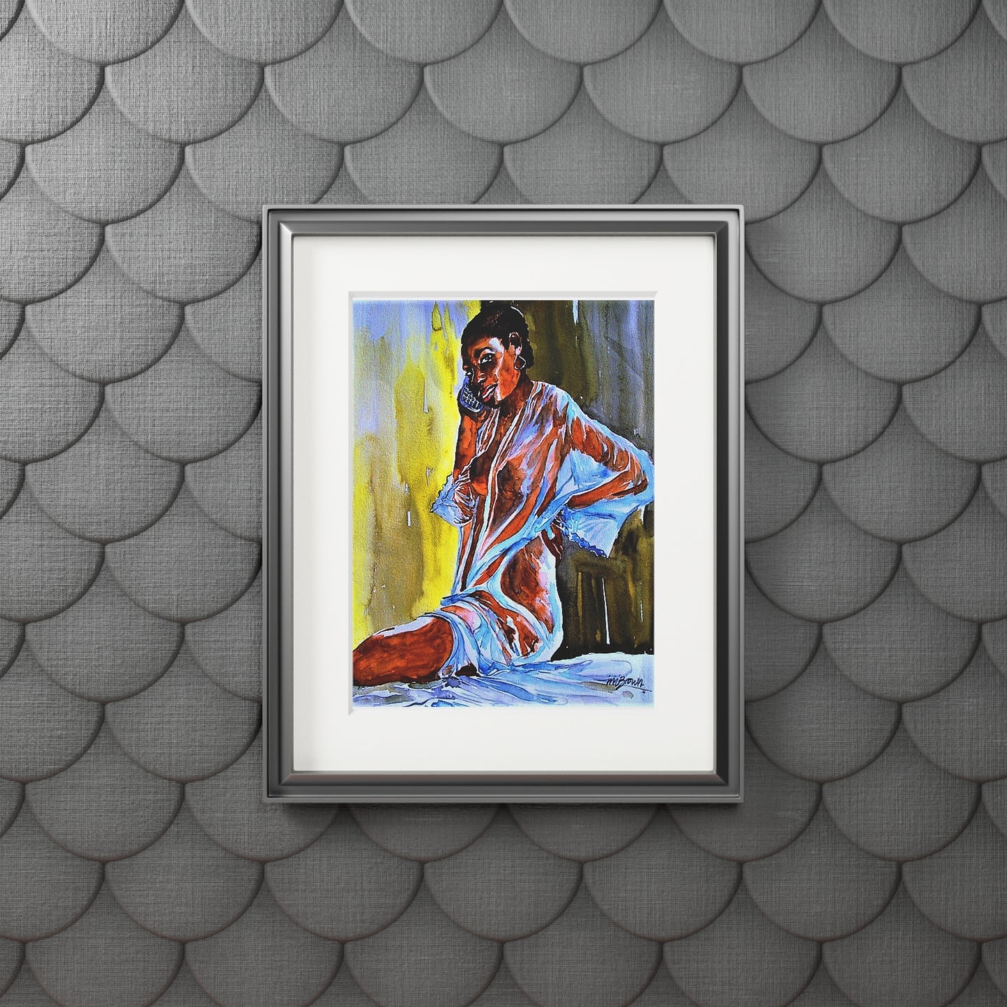 Woman on the Phone print