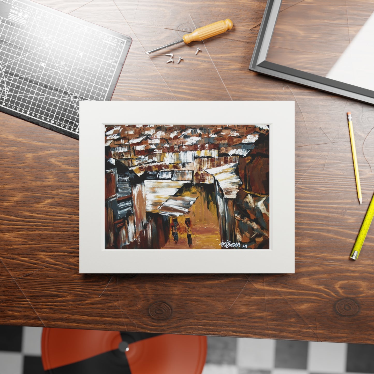 Rusty Brown Roofs print