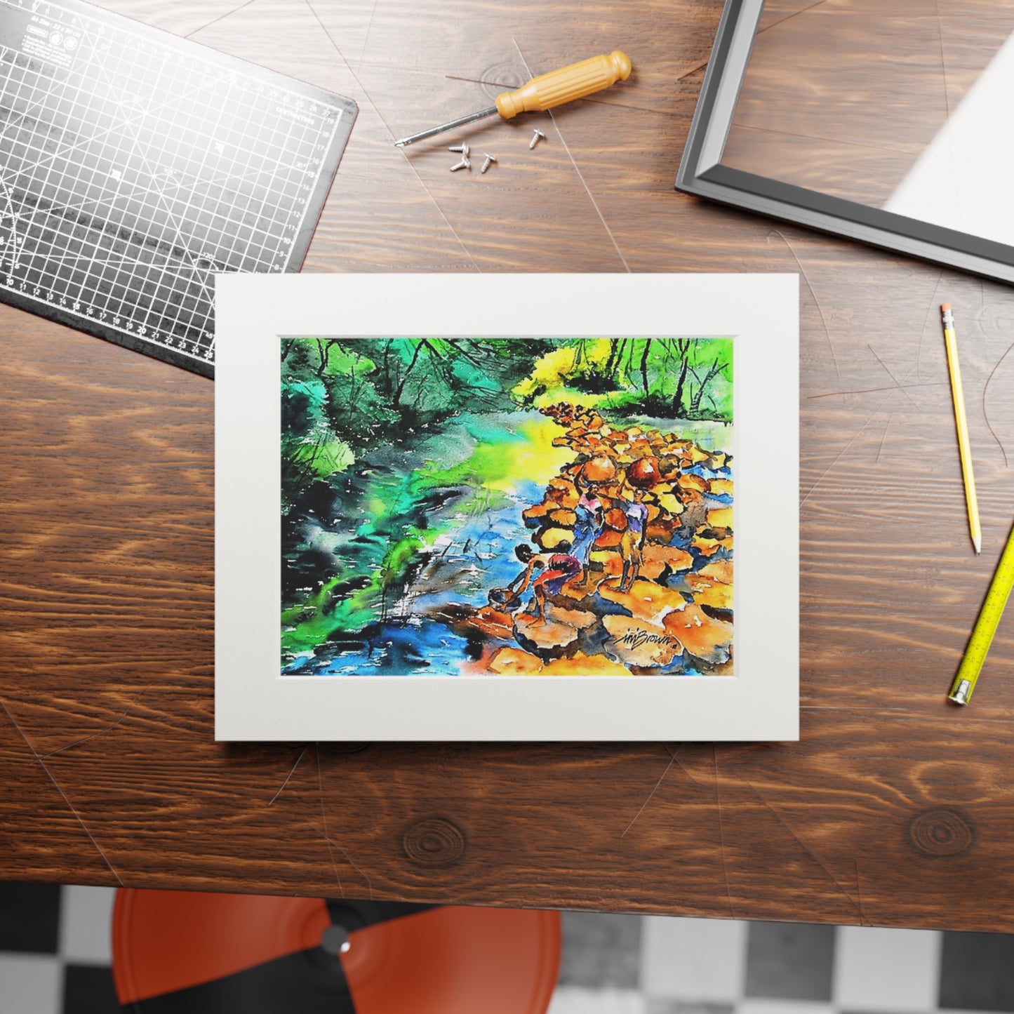 Women at the Stream print