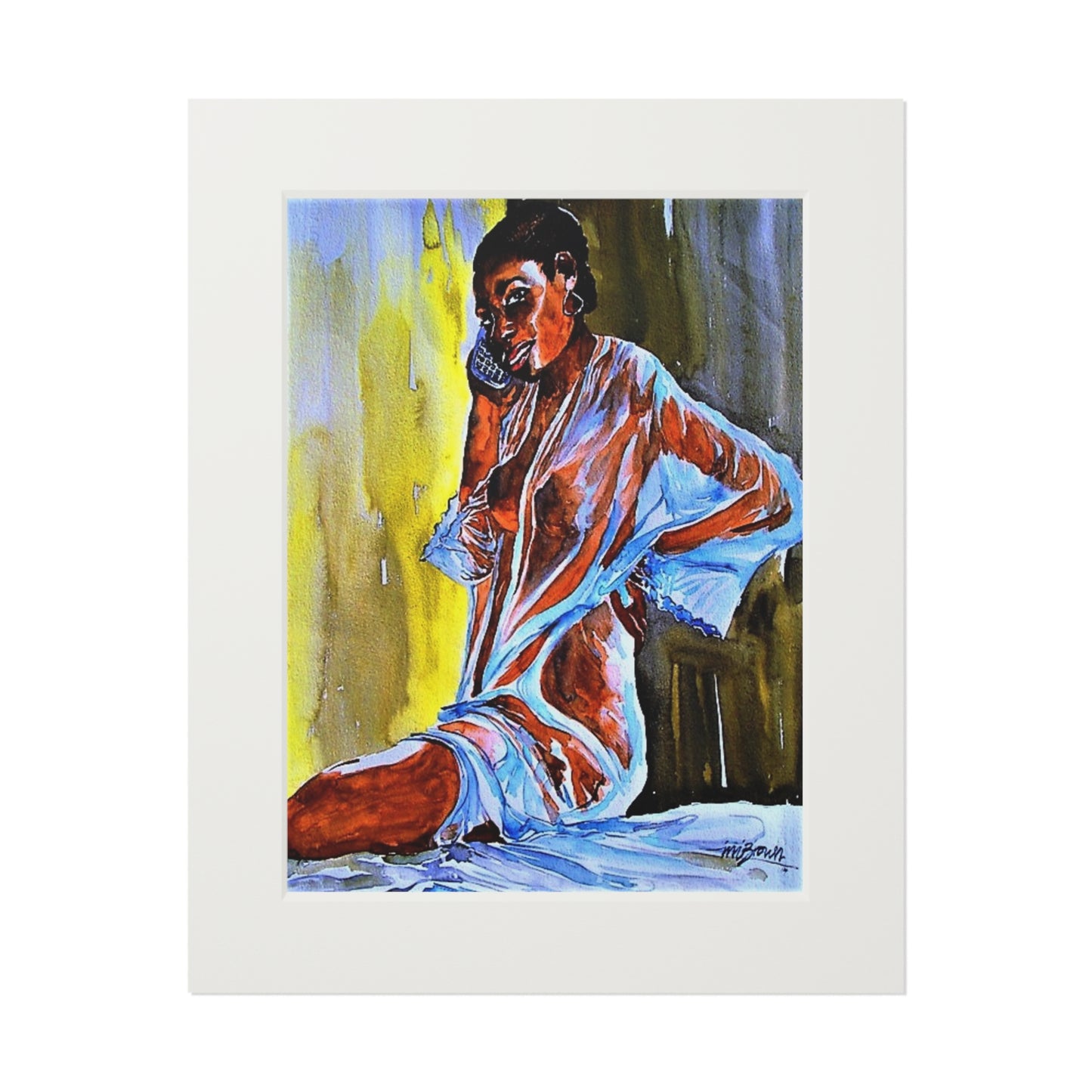 Woman on the Phone print