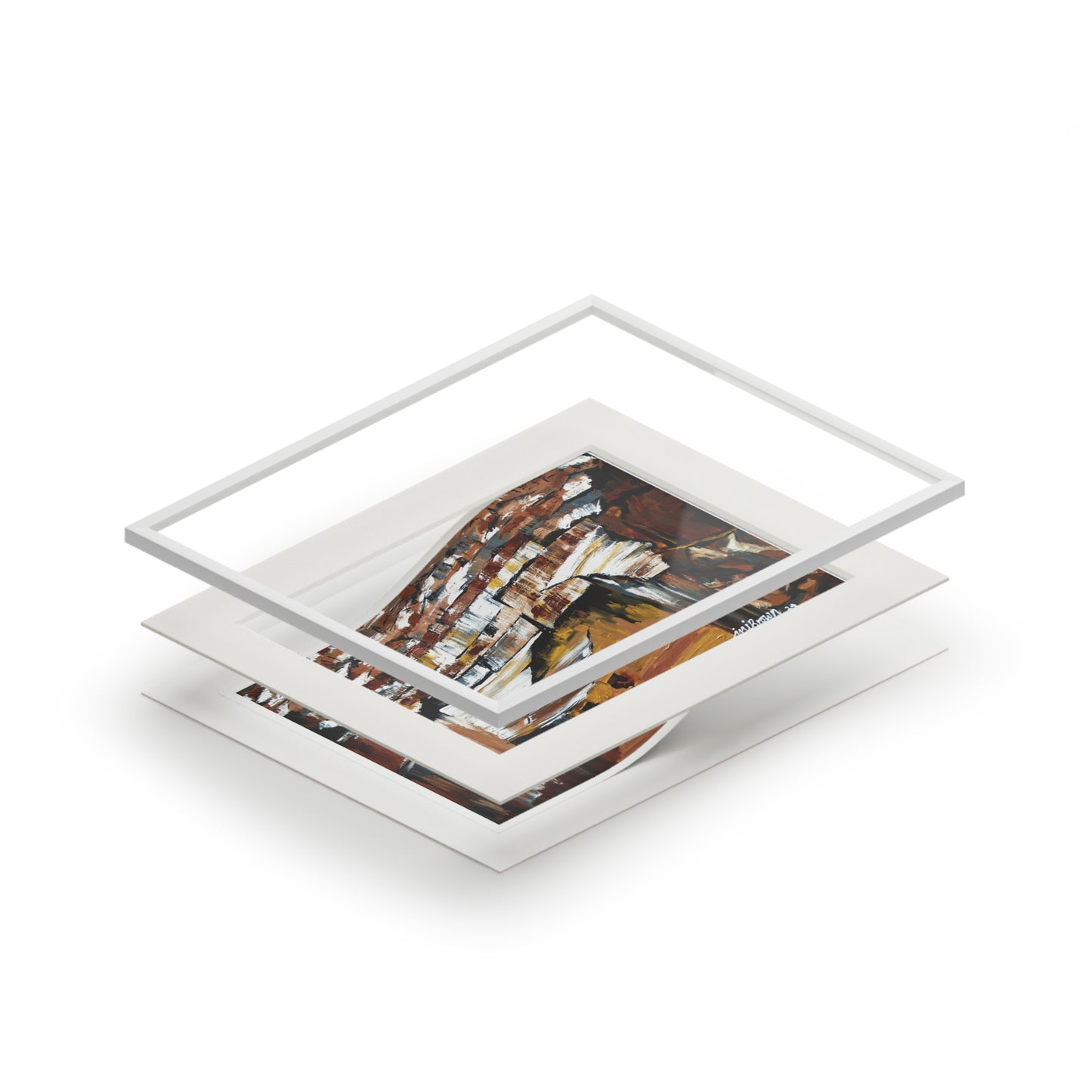 Rusty Brown Roofs print