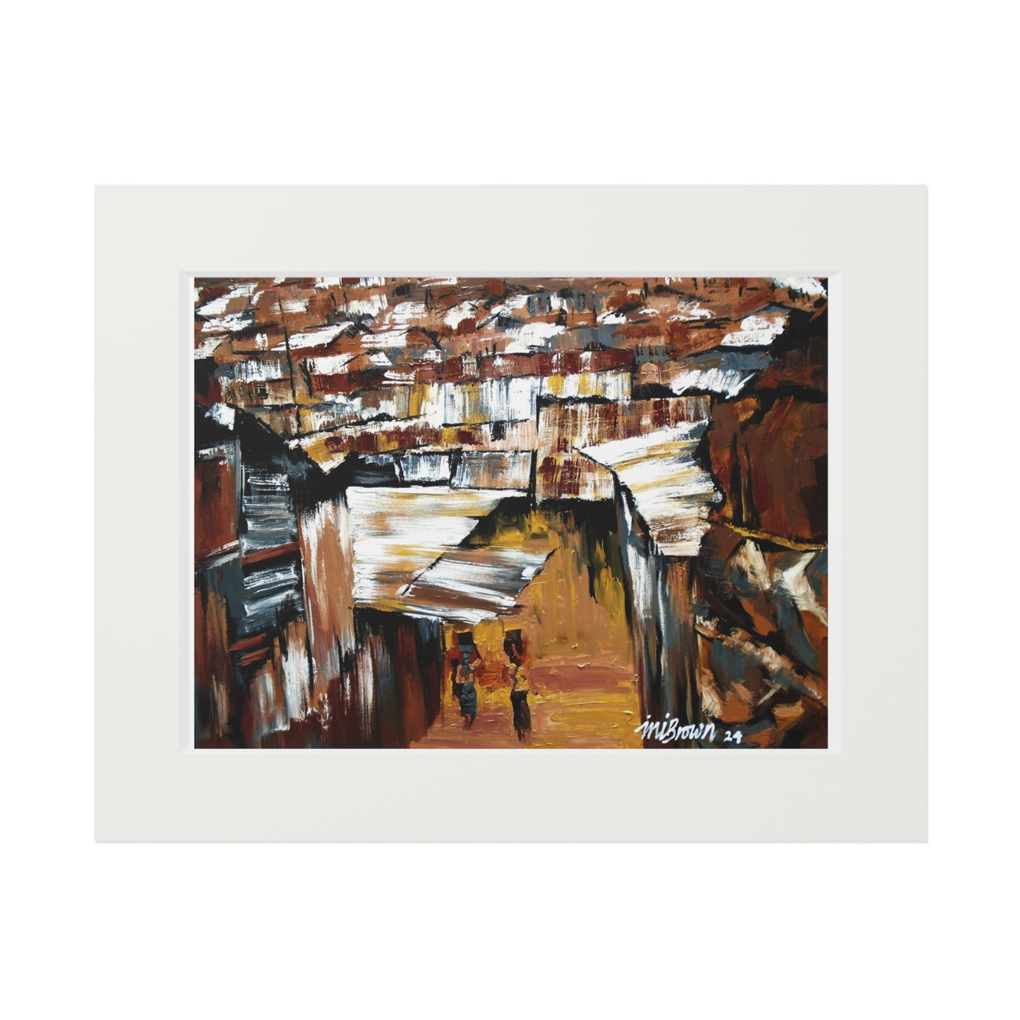 Rusty Brown Roofs print