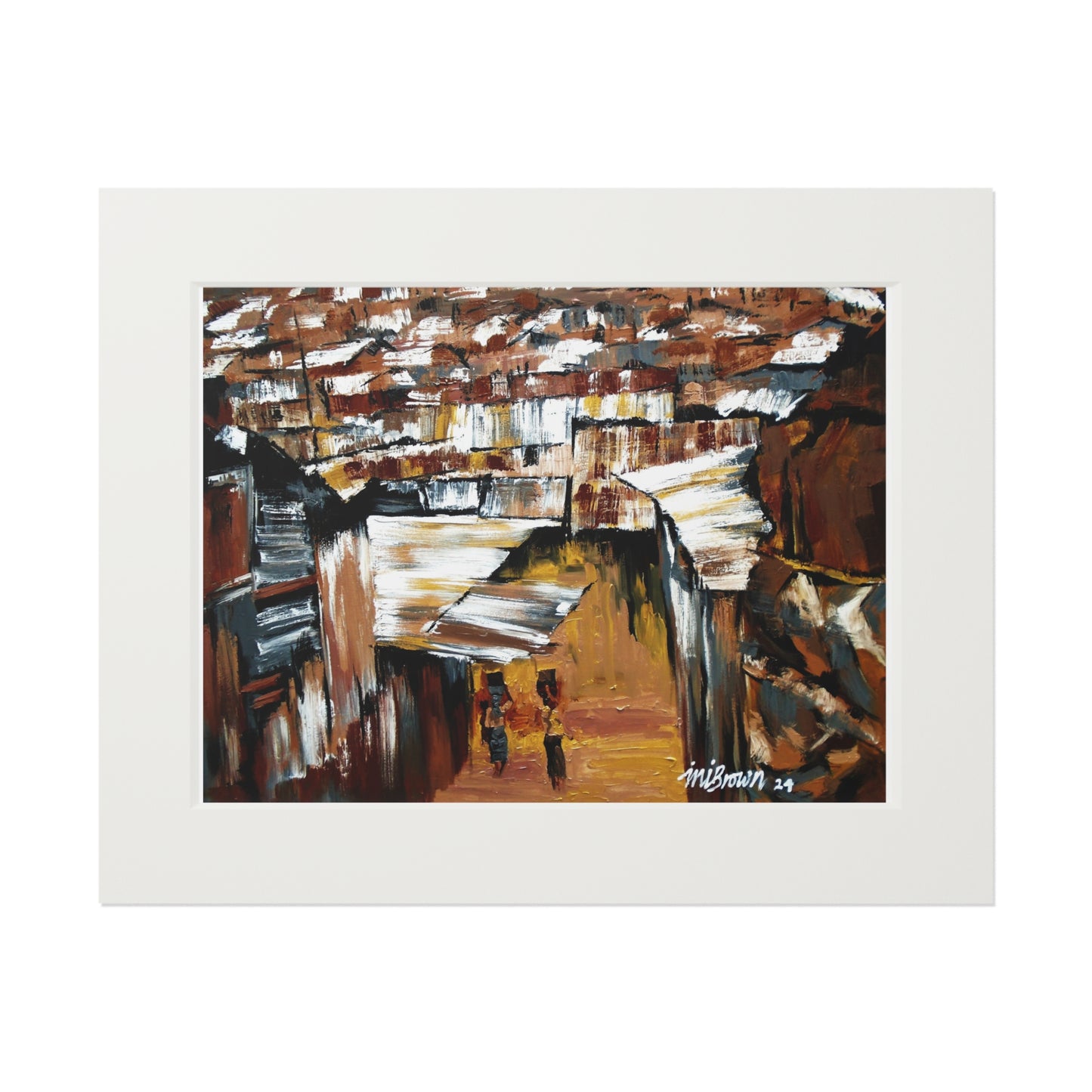 Rusty Brown Roofs print