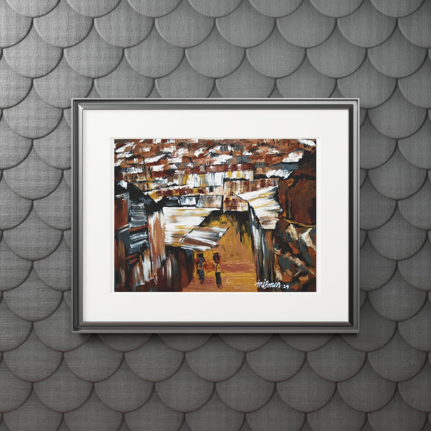Rusty Brown Roofs print
