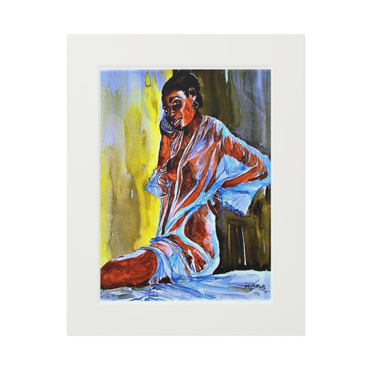 Woman on the Phone print