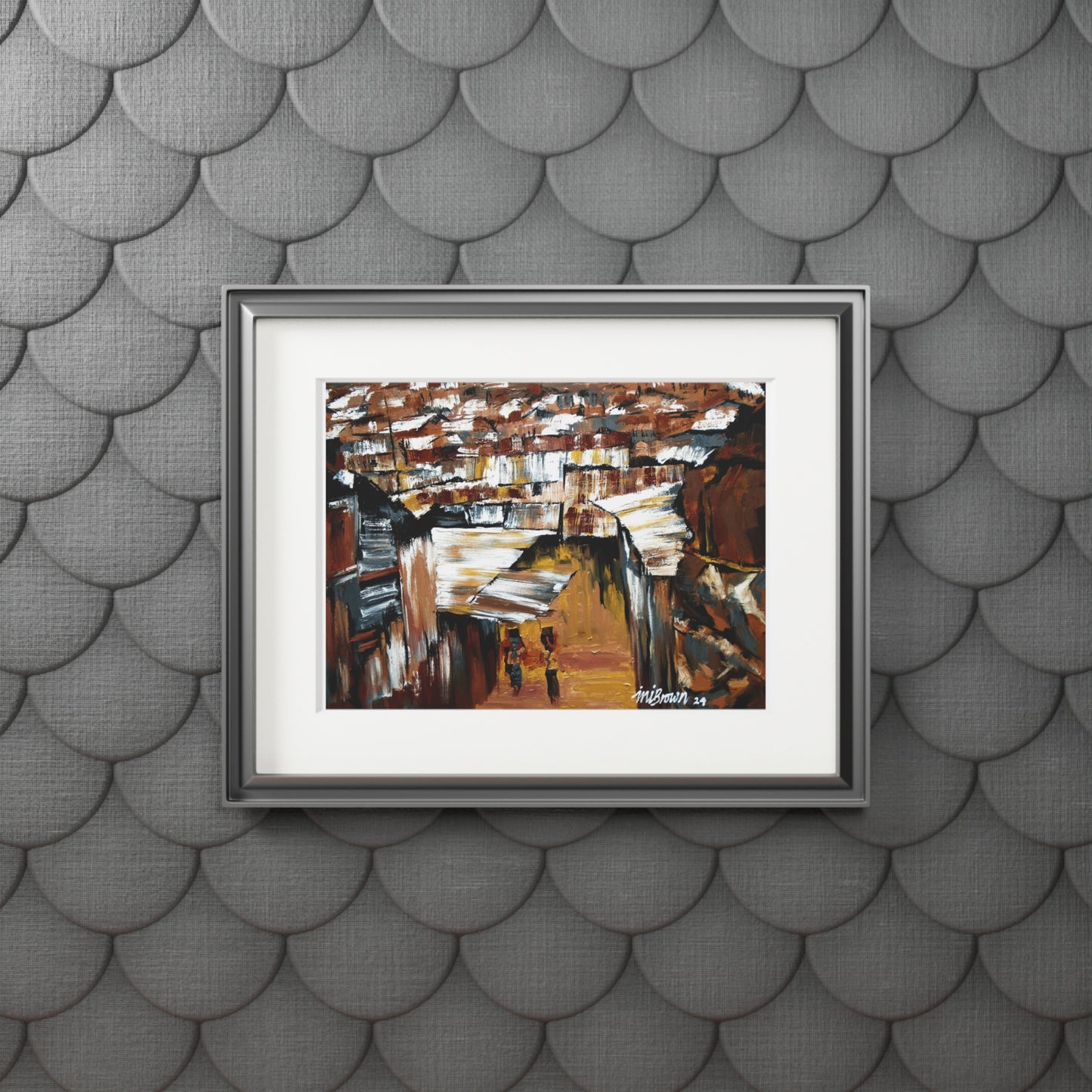 Rusty Brown Roofs print