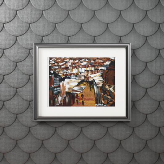 Rusty Brown Roofs print