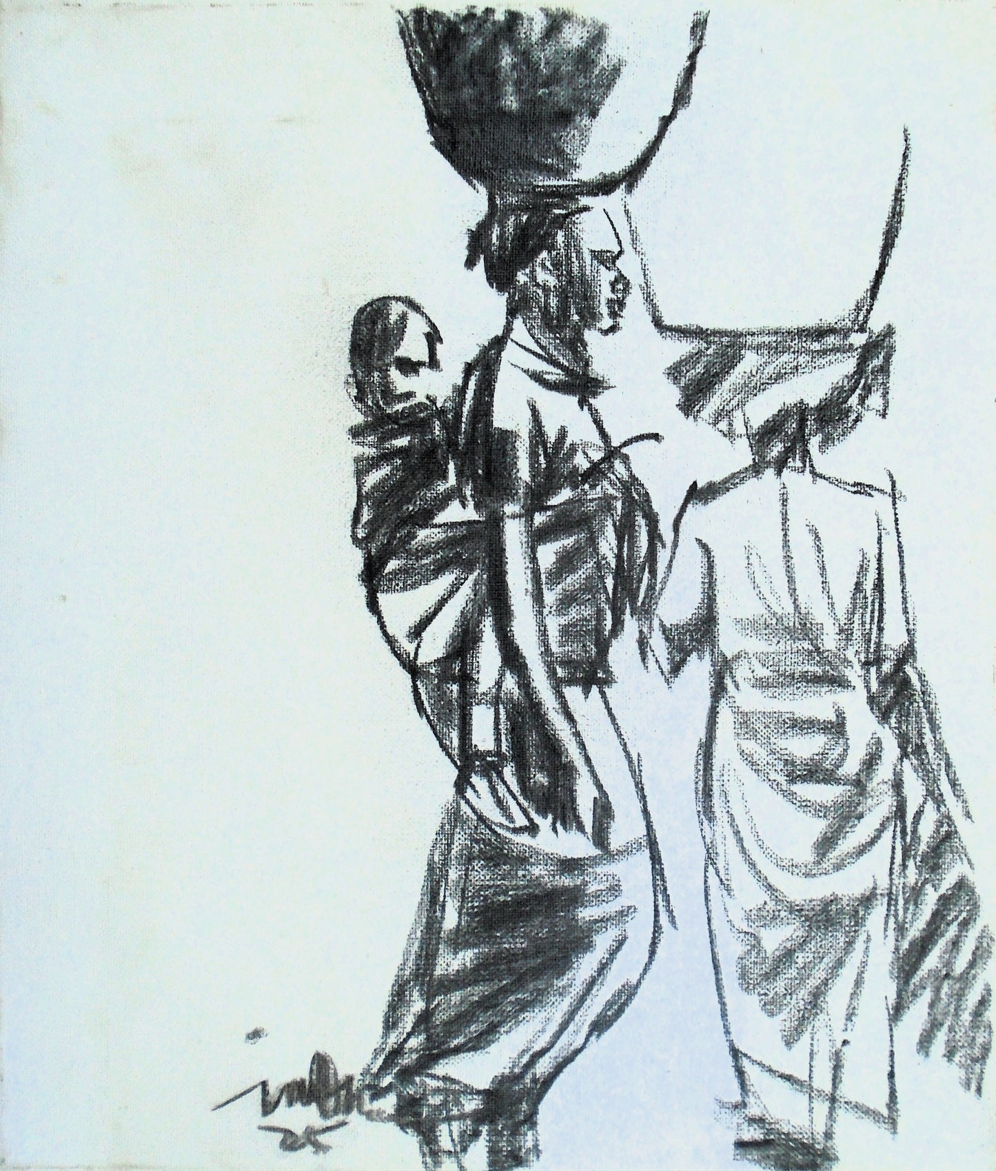 Mini charcoal on canvas 06