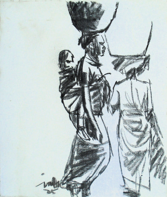 Mini charcoal on canvas 06
