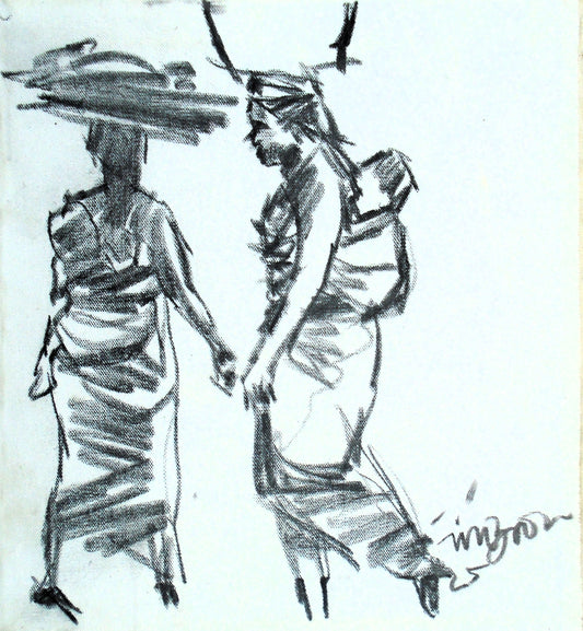 Mini charcoal on canvas 05