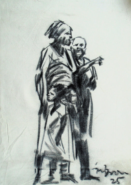 Mini charcoal on canvas 08
