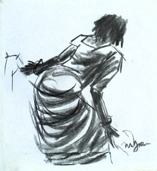 Mini charcoal on canvas 04