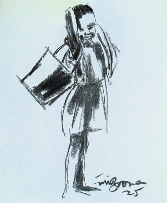 Mini charcoal on canvas 02